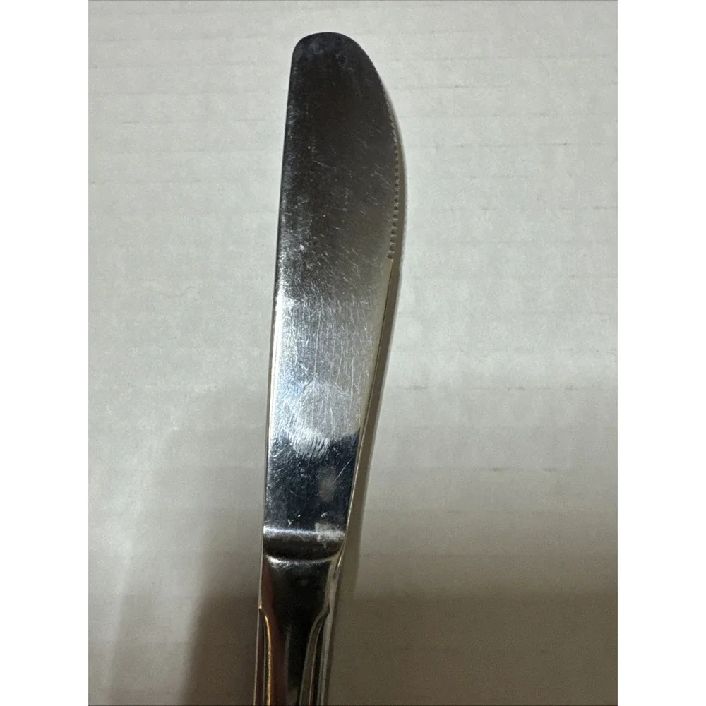 Reed & Barton Colonial Shell  Modern Hollow Butter Spreader Flat Handle